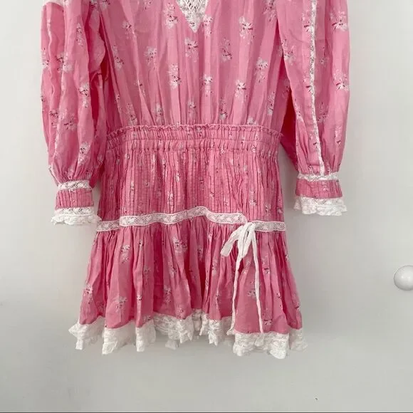 LOVESHACKFANCY Viola Dress in Pink - Picture 6 of 12